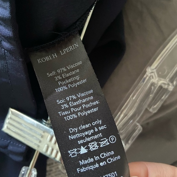 NWT Kobi Halperin Navy Crepe Midnight Blue Manning Pant - Picture 4 of 7